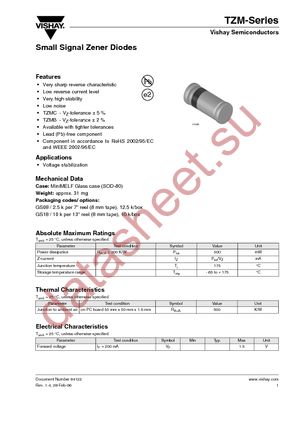 TZMB15-GS08 datasheet  